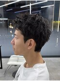 MEN’S HAIR/サーフカール/刈り上げセンターパート/藤沢
