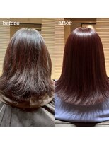 カラー&髪質改善＆ヘッドスパ専門店&nbsp;暖色系レッドブラウン