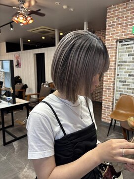 リンク(LinK) ダブルカラー×バレイヤージュ×ダークシルバー