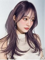 プライズ アイリス 池袋東口店(prize Iris) 池袋で叶う透明感カラー◎ラベンダーグレージュ×韓国風レイヤー