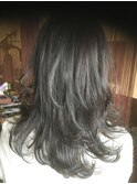 レイヤーロング　外ハネ巻き＆ミックス巻き