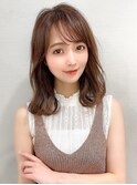 LallYou 錦糸町 無造作パーマ シースルーバングはココアブラウン