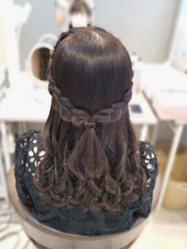 ヘアセットサロン ミント(Hair set salon MINT) 編み込みハーフアップ
