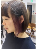 フルール(Fleur)&nbsp;恵比寿 大人韓国風 インナーカラー ミニボブ