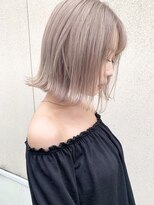 ミテ(mite)&nbsp;切りっぱなしボブ & ホワイトピンクグレージュ