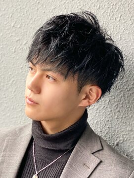 エルマーク(L-MARK) 黒髪マッシュナチュラルマッシュメンズヘア韓国ツーブロック