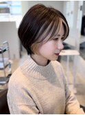 乾かしただけでまとまるショートボブ/群馬/太田/インナーカラー