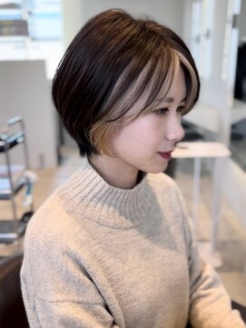 ケリーアン 太田(kelly.un) 乾かしただけでまとまるショートボブ/群馬/太田/インナーカラー