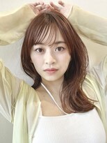 ジョエミバイアンアミ(joemi by Un ami) Unami くびれミディアム　シースルーバング　外はねパーマ