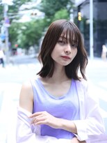 ヨファ ヘアー(YOFA hair)&nbsp;似合わせカットデザインカラーグレージュカラー斜めバング0701