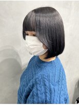 ヘアサロン ドット トウキョウ カラー 町田店(hair salon dot. tokyo color) 斜めバング/グレージュカラー/デザインカラー/シルキーベージュ