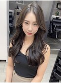 韓国レイヤーカット【犬塚優介】グレーベージュ/レイヤーロング