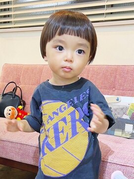 スーハ 恵比寿(SUUHA) キッズカット/スタイリング簡単な前髪ぱっつんボブ/子連れ歓迎