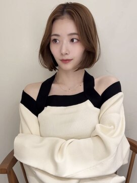 ネイロ バイ ジルブラン 葛西(NeiRo by JIL BLAN) レイヤーカットハイライト白髪ぼかしミディアムダブルカラーボブ