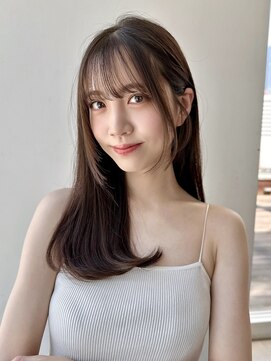 バイオレットジェム(Violet`jem) ロングヘア姫カットぱっつん前髪おくれ毛ストレートRI-10