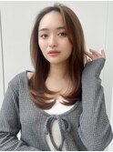 フェミニンロング×韓国レイヤーカット顔周り髪質改善[表参道]