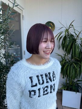 バルス(BLS) ミニボブ×ディープパープル/まるみボブ/艶カラー