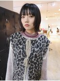 レイヤーボブミニボブフェイスレイヤー顔まわりカットショート