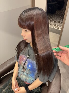 サロウィン 大宮Crest店(SALOWIN) ◯美髪縮毛矯正　ロング　ストレート　オン眉　ぱっつん