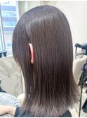 アッシュグレー/オリーブグレージュ/梅雨対策地毛風セミロング