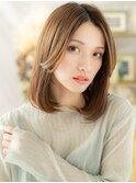 2wayバング小顔センターパート抜け感セミディc6志木20代30代40代