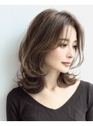ミディアムレイヤー白髪ぼかしカラー30代40代50代60代