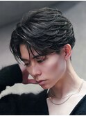 ニュアンスパーマ/センターパート/メンズ/眉毛/フェザーパーマ