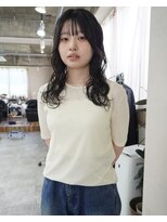 トナリ(tonari)&nbsp;ニュアンスパーマ　暗髪カラー　ミディアム【鹿児島中央】