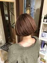 ワンバイワンクラッカ(one by one CLACCA)&nbsp;ピンクブラウン×ラウンドボブ