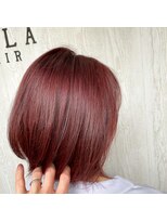 テーラヘアー 南行徳店(TELA HAIR) ラズベリーピンク×ワンレングスショートボブ♪【南行徳】