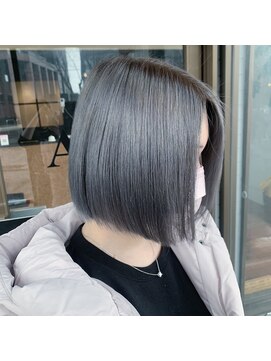 アグ ヘアー サラン 青葉店(Agu hair salan) 【切りっぱなし】前下がりショートボブ