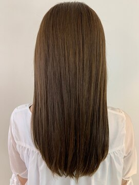 カラーワールド カンナヘアーメゾン(color world canna hair maison) ツヤ髪ストレートロング 暗髪ブラウン 髪質改善縮毛矯正 クセ毛