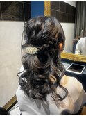 イベント用ハーフアップ