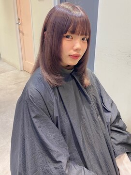 ロカ(roka) 顔まわりレイヤー/透明感ラベンダーグレージュ