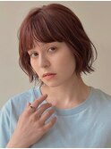 ボブ/ニュアンスパーマ/ボブパーマ/レイヤーボブ/レッド