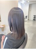 【お客様スタイル】艶出しアッシュブラウン×ミディアムヘア
