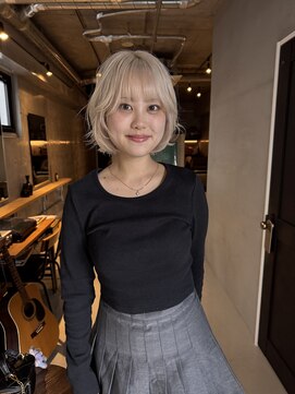 ソイリウム 下北沢(soi rium) レイヤーボブ×ホワイトベージュ