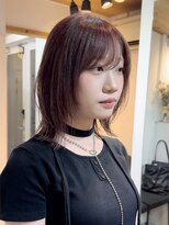 キラ 原宿(KILLA) 前髪イメチェンこなれミディウェーブパーマアンブレラカラー