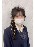 サイド編みおろし【大阪 梅田 ヘアセット】