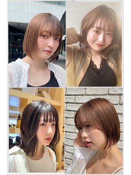 オーガニックマインド 坂戸 鶴ヶ島(organic+mind) くびレイヤーエモージュピンクベージュマチルダボブミディ前髪