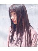 パープルカラー艶ストレート