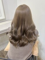 ノー バイ イオエ 西梅田(no. by ioe)&nbsp;ブリーチなしカラー/髪質改善/ミルクティーベージュ/小顔ヘア