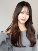 デジタルパーマくびれロングイメチェンレイヤーパーマ前髪
