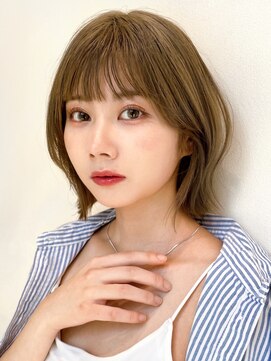 セイドット リー(Say. Ree) Say.くびれレイヤーボブ顔周り韓国風オリーブベージュ