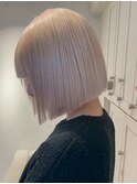 15620ミルクティーアッシュミルクティーベージュハイトーンボブ