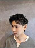 清潔感のある爽やかなアップバング×ミックスパーマ！！