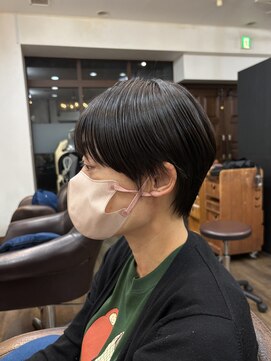 スッキリ顔周りマッシュショート20代30代40代50代