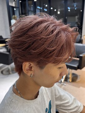 エデアンルクラ 下通(EDEAN Leclat) 熊本メンズヘア ハイトーンカラー ピンクベージュ ブリーチ