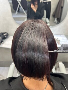 ニュイ 高槻 阪急茨木店(nui) 着物ヘア/ダークアッシュ/ミディアムレイヤーカット/茨木