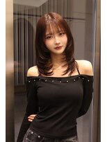 アンブル リュクス 池袋(amble luxe)&nbsp;ブラウンカラー×ザクザクミディアムレイヤー